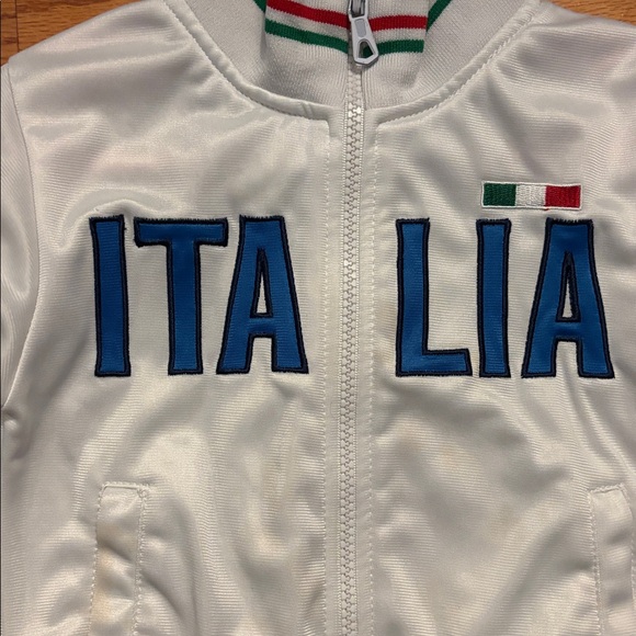 White Italia Track Jacket for kids - Picture 2 of 4